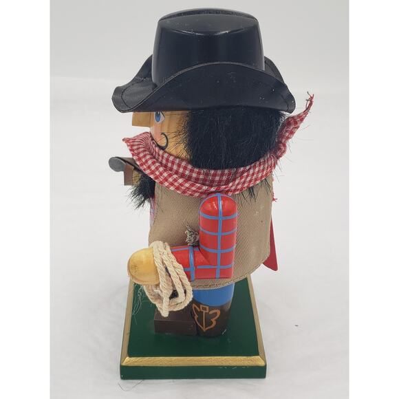 Nutcracker Cowboy Rancher Western Cowboy Hat Lasso Rope Trimmery Size 7" Tall - Picture 6 of 12